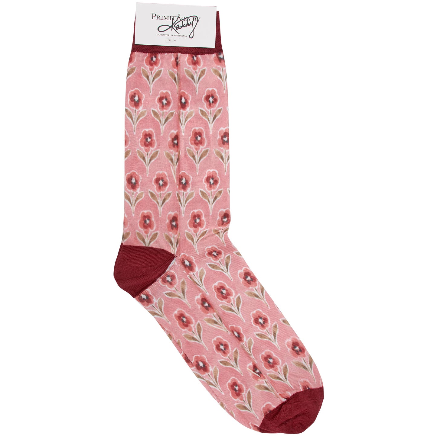 Pink Floral Socks