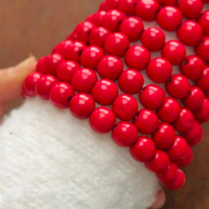 Burgundy Wood Bead Garlands -  9 Feet Long