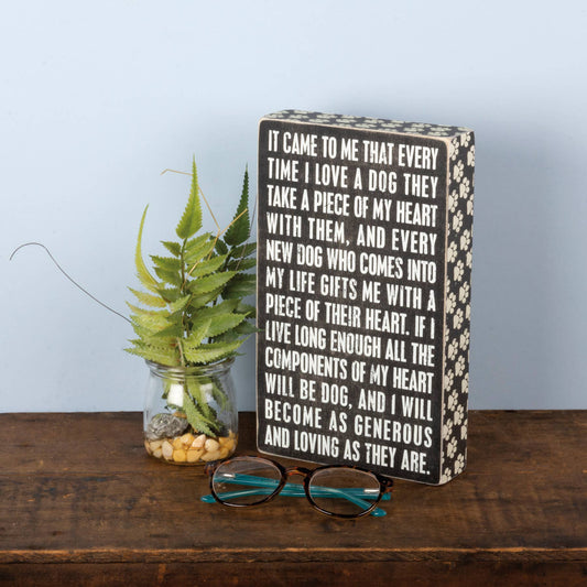 Loving Dog Box Sign