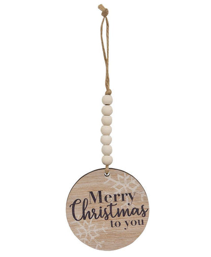 Beaded Snowflake Sayings Christmas Ornament
