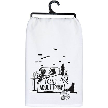 Can't Adult Today Kitchen Towel