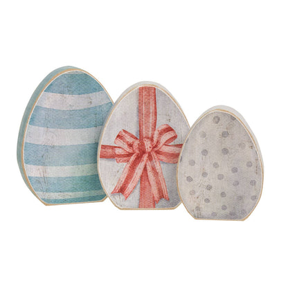 3/Set - Wooden Easter Gift Egg Sitters