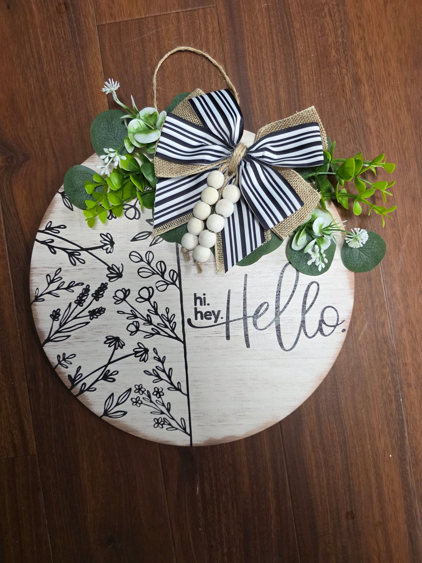 Hello Floral Wall Decor