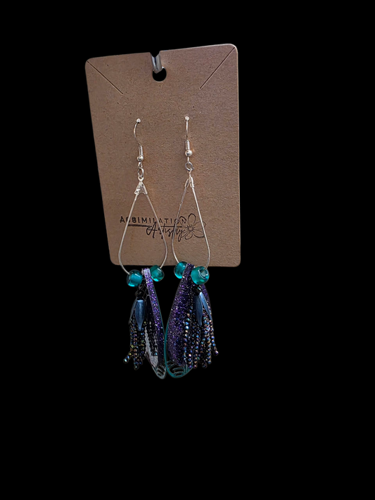 Turquoise & Purple Earrings