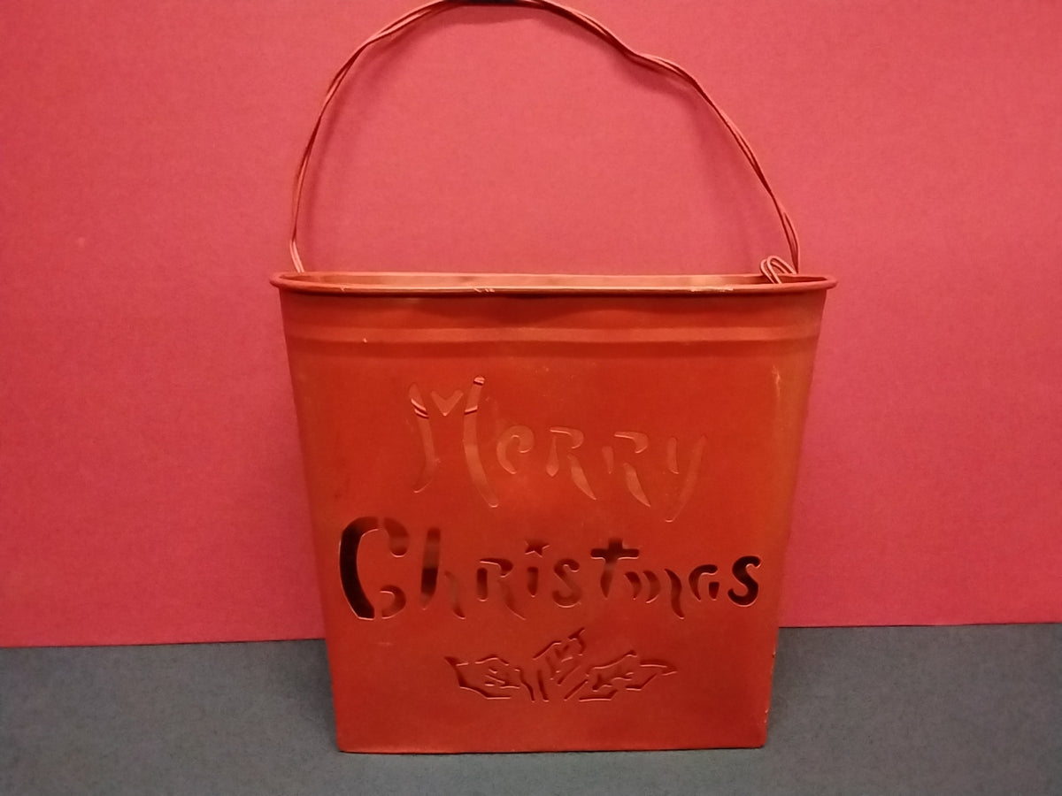 Merry Christmas Wall Mount Pail