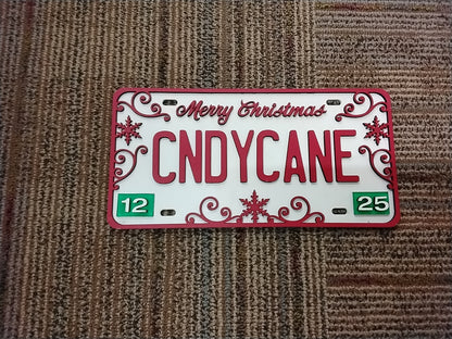 Christmas Lisense Plate Decor