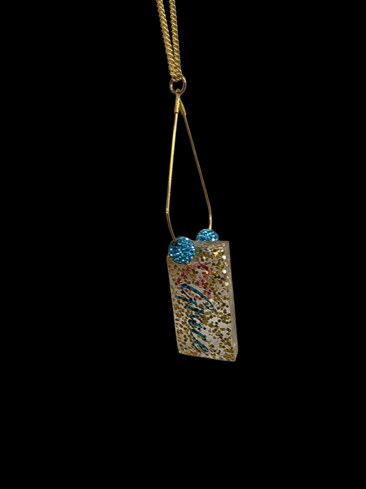 Gold Resin Necklace