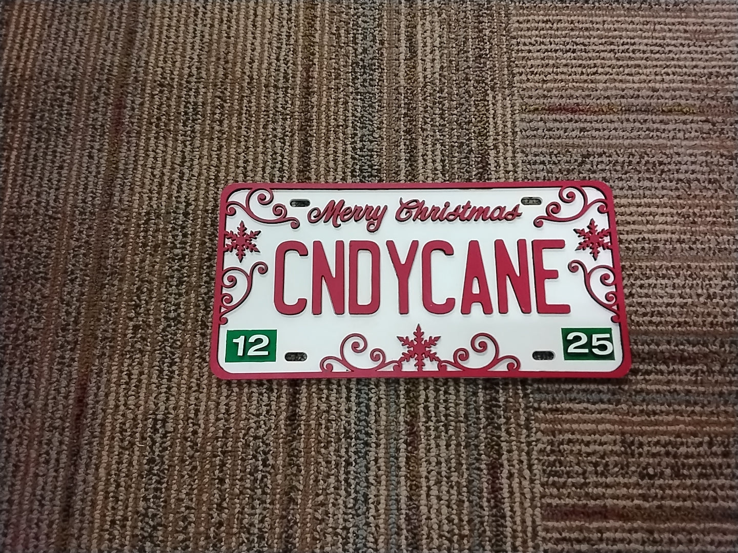 Christmas Lisense Plate Decor