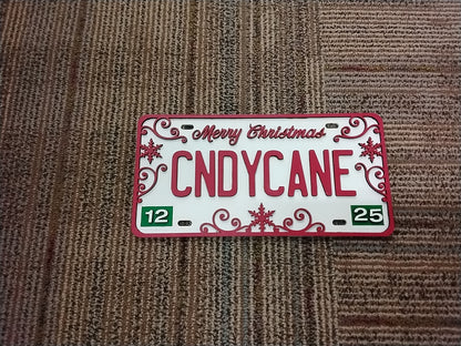 Christmas Lisense Plate Decor